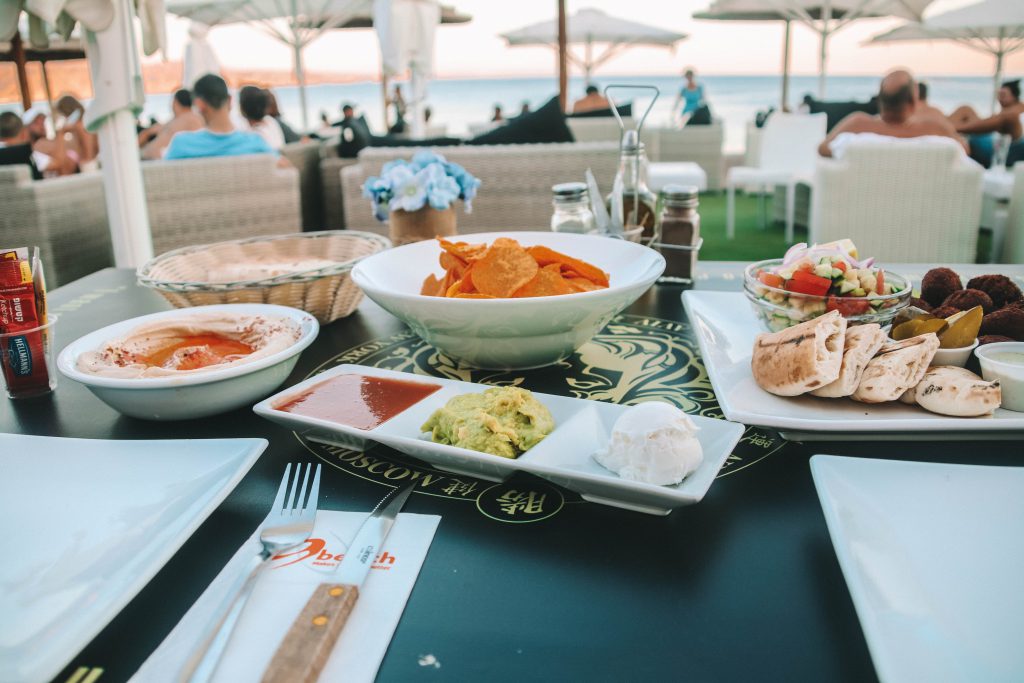 Eten bij Nine Beach Eilat