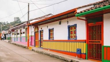 Gekleurde huisjes Salento Colombia
