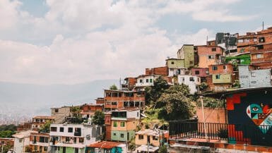 Uitzicht over Comuna 13 Medellín