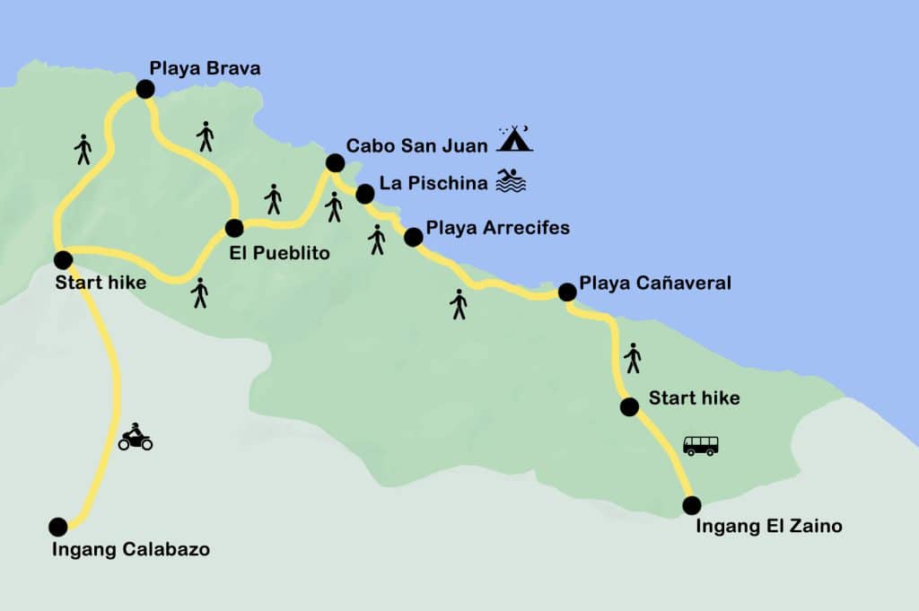 Map Tayrona National Park