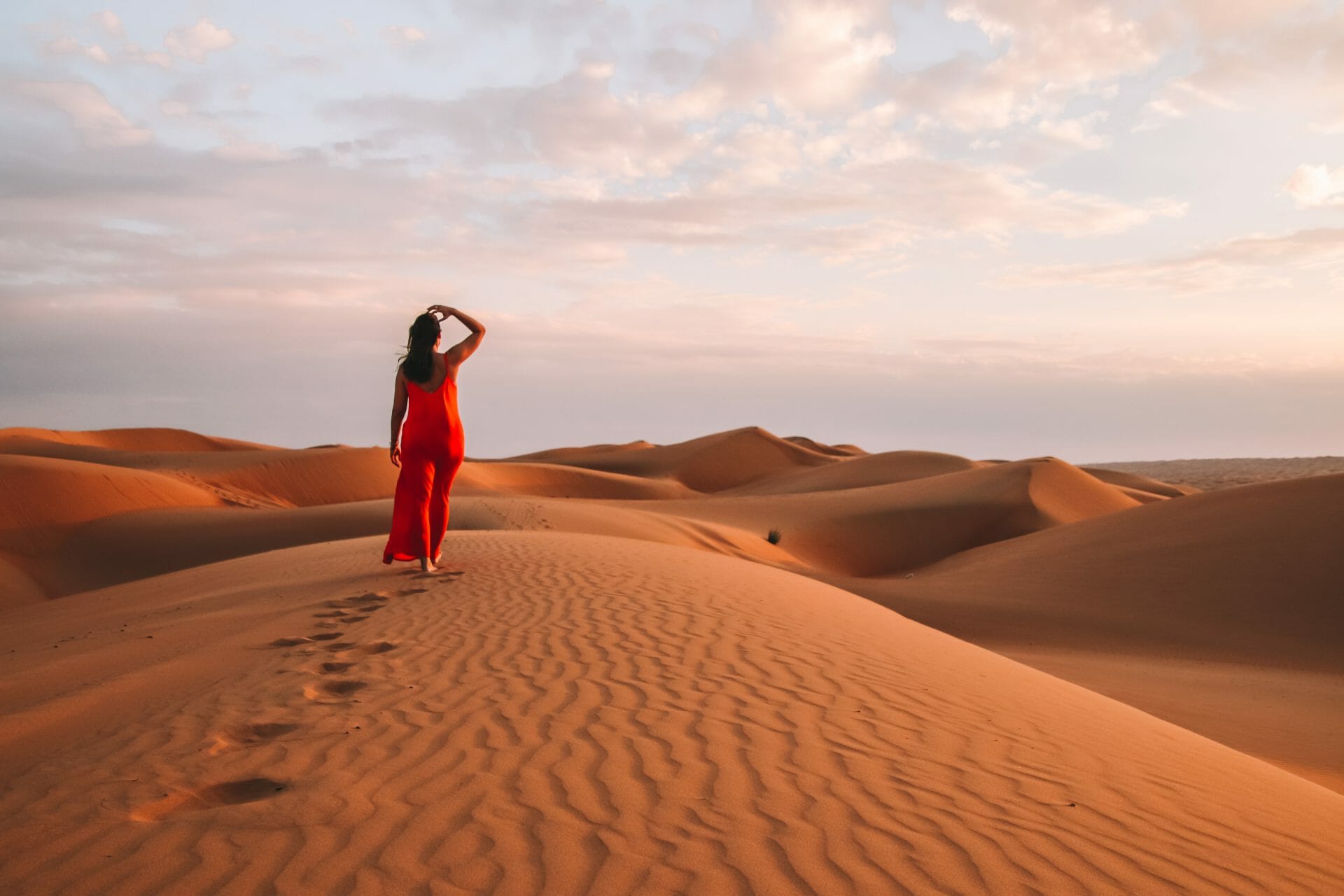Wandelen door de duinen Oman