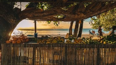 Beau Vallon Beach Mahe Fruitkraam