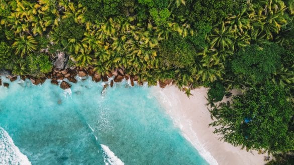 Anse Cocos Drone La Digue