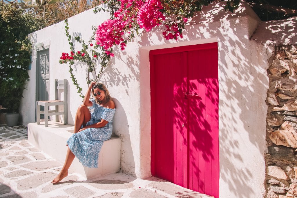 Pink door Naoussa